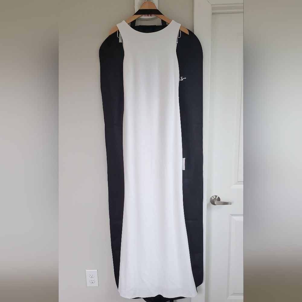 New wedding dress, high neck, low back, Lulus, Medium, white